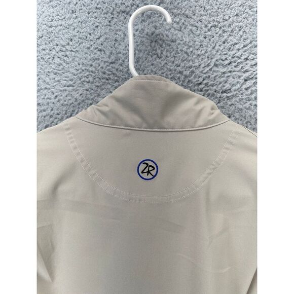 Zero Restriction Jacket Mens Large Tan Tour Series Windbreaker Short Sleeve Golf - Picture 6 of 10